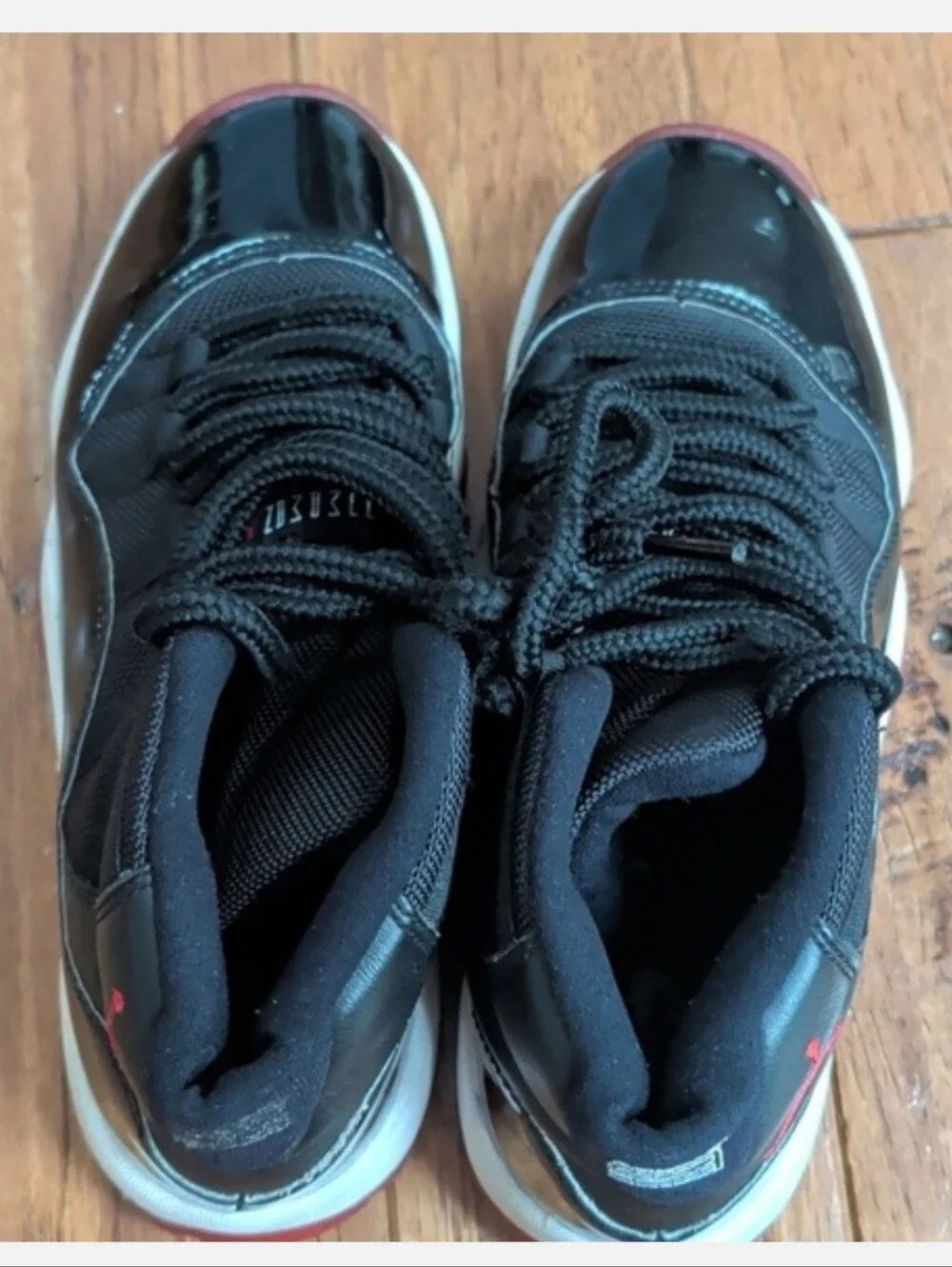 Nike Air Jordan 11 Retro Bred High Basketball Sneakers- Black/Red/White